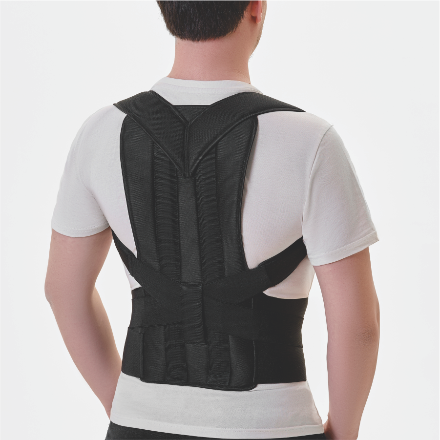 Posture corrector with stiffening ribs