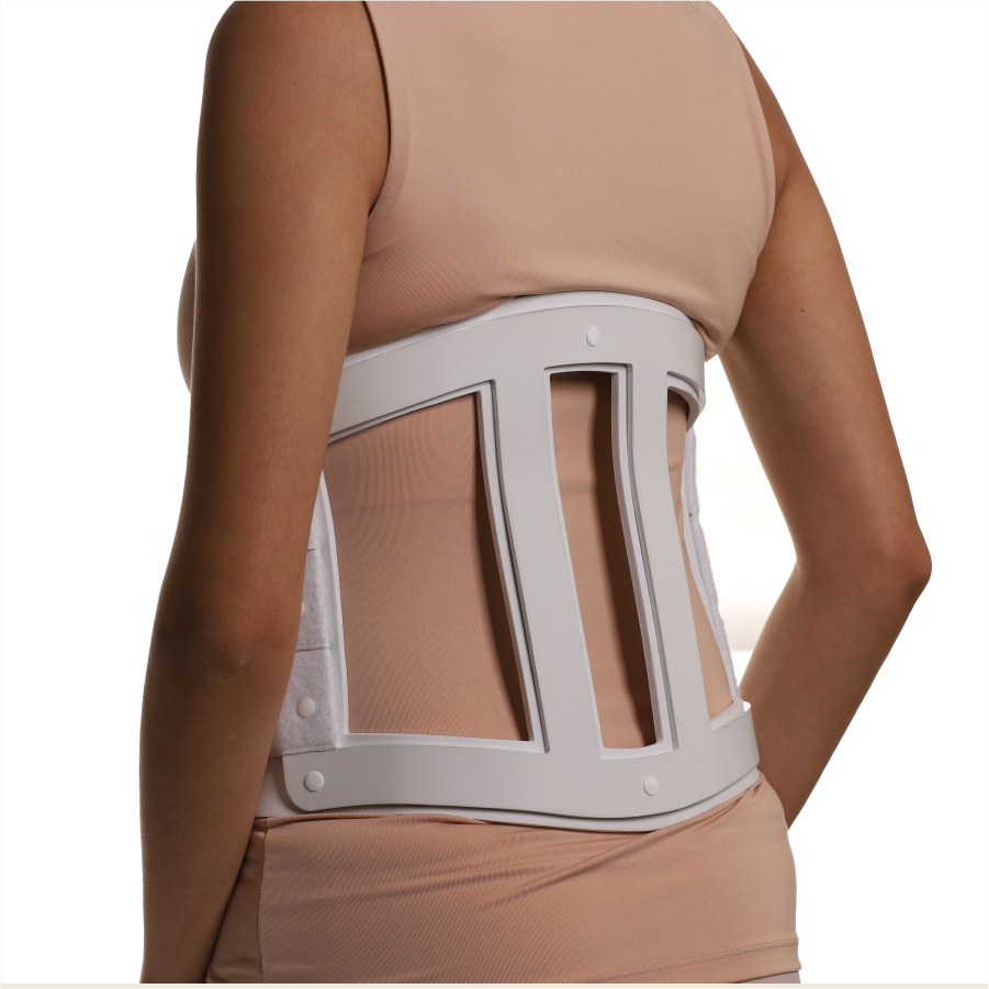 Lumbar orthopedic corset rigid