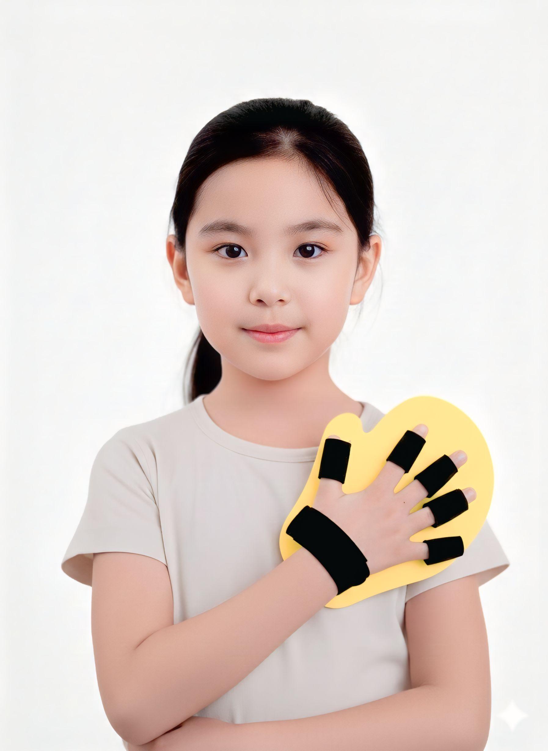 Insultdan keyin qo`l barmoqlari uchun bandaj (bolalar uchun)