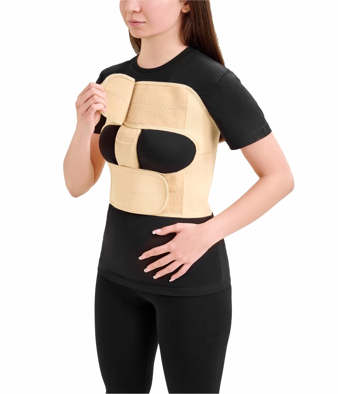 Postoperative bandage for fixing the chest, female