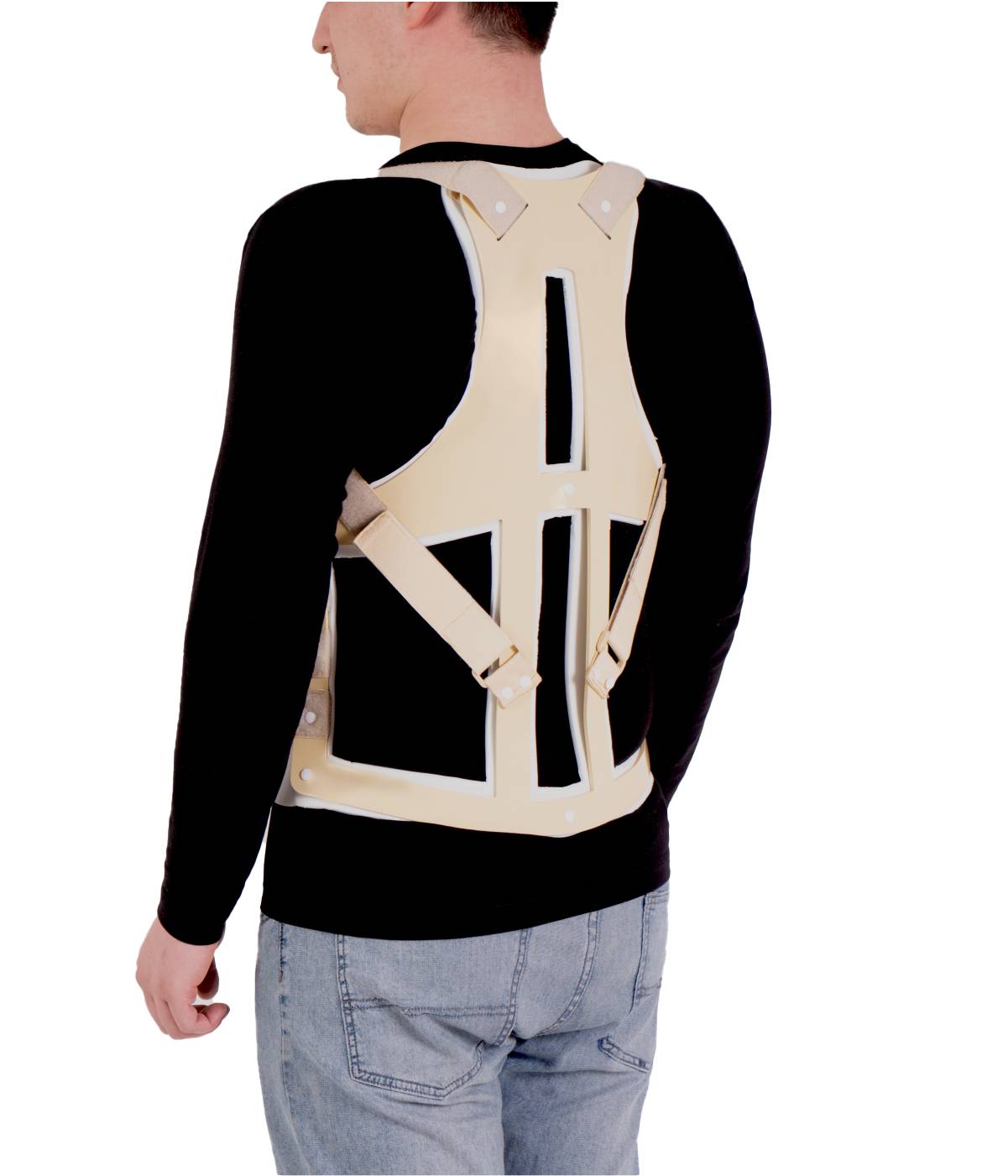 Orthopedic chest-lumbar rigid corset