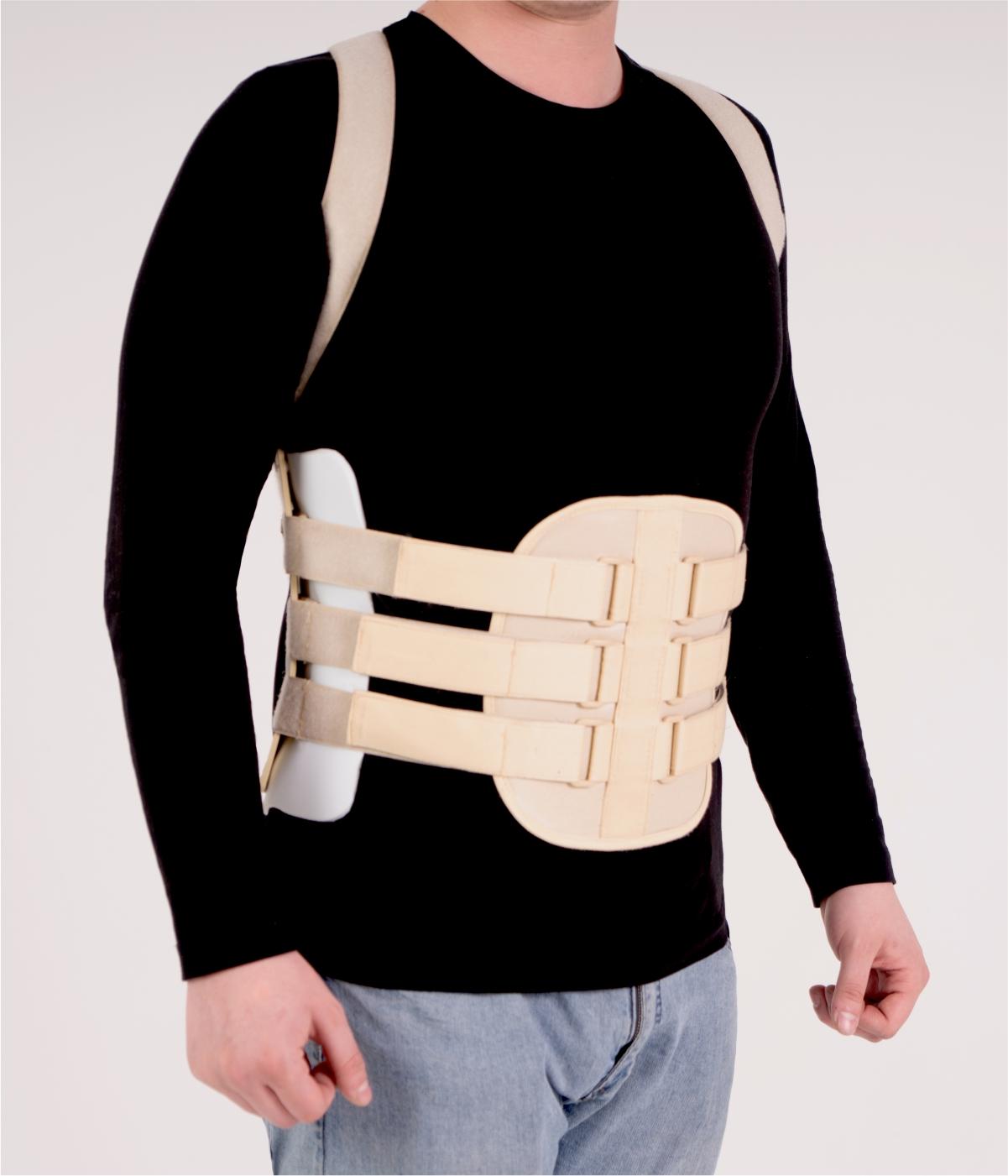 Orthopedic chest-lumbar rigid corset